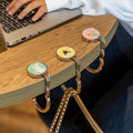 CouldNook Decorative Tabletop Bag Hook - Round Top and Curved Arm