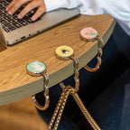 CouldNook Decorative Tabletop Bag Hook - Round Top and Curved Arm