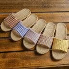 CouldNook Woven Look Open Toe Home Slippers - Soft Home Detail
