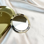 CouldNook Round Acetate Mirror - Circular Face And Patterned Border Detail