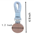 CouldNook Towel Clip - Braided Hanging Loop And Round Wood Detail