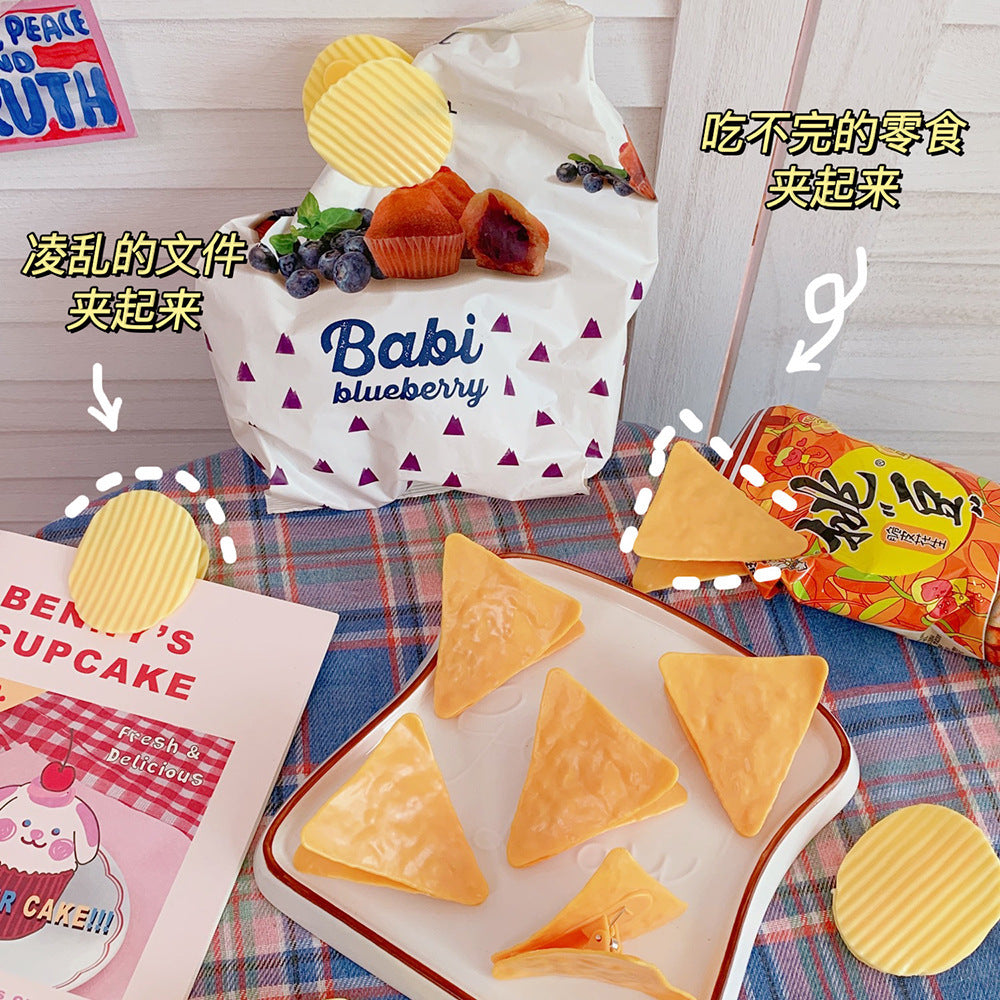 CouldNook Snack Shaped Memo Clip - Ridged Round And Triangular Designs