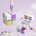 CouldNook Folding Cube Pill Organizer - Eight Lidded Compartments