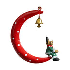 CouldNook Christmas Crescent Ornament - Character Figures and Suspended Bells