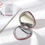 CouldNook Glitter Folding Compact Mirror - Hinged Case And Shaped Outline