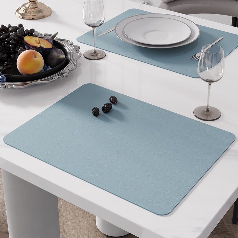 CouldNook Premium Faux Leather Placemat - Modern Waterproof & Wipeable PVC Table Mat