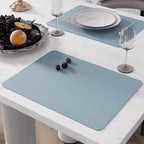 CouldNook Premium Faux Leather Placemat - Modern Waterproof & Wipeable PVC Table Mat