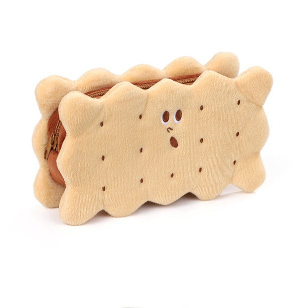 CouldNook Biscuit Pencil Case - Plush Layers And Embroidered Face