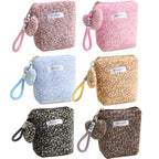 CouldNook Leopard Cosmetic Bag - Plush Spots And Matching Heart Charm