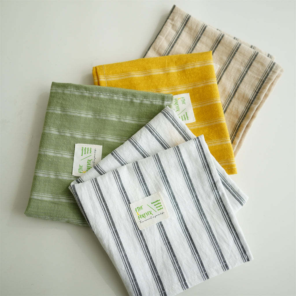 CouldNook Striped Kitchen Cloth - Hanging Loop And Sewn Label