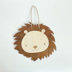 CouldNook Wooden Lion Wall Hanging - Layered Nursery Design