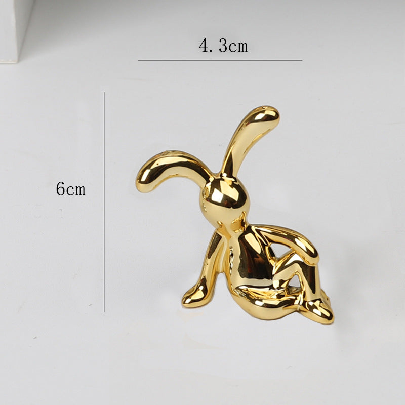 CouldNook Rabbit Wall Hook - Sitting Lying Metal Accent