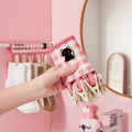 CouldNook Folding Clip Organizer - Checked Fabric And Hanging Clip Row