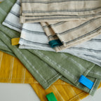 CouldNook Striped Kitchen Cloth - Hanging Loop And Sewn Label