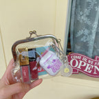 CouldNook Clear Kiss Lock Purse - Framed Opening And Side Charm