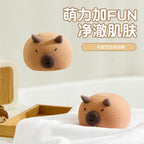 CouldNook Capybara Bath Sponge - Rounded Face and Raised Ears