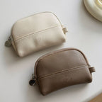 CouldNook Pebbled Coin Pouch - Curved Zipper And Front Seam