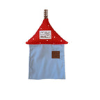 CouldNook House-Shaped Tissue Holder - Dotted Roof and Hanging Loop