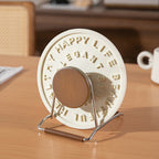 CouldNook Lettered Silicone Trivet - Raised Words And Round Tabletop Shape