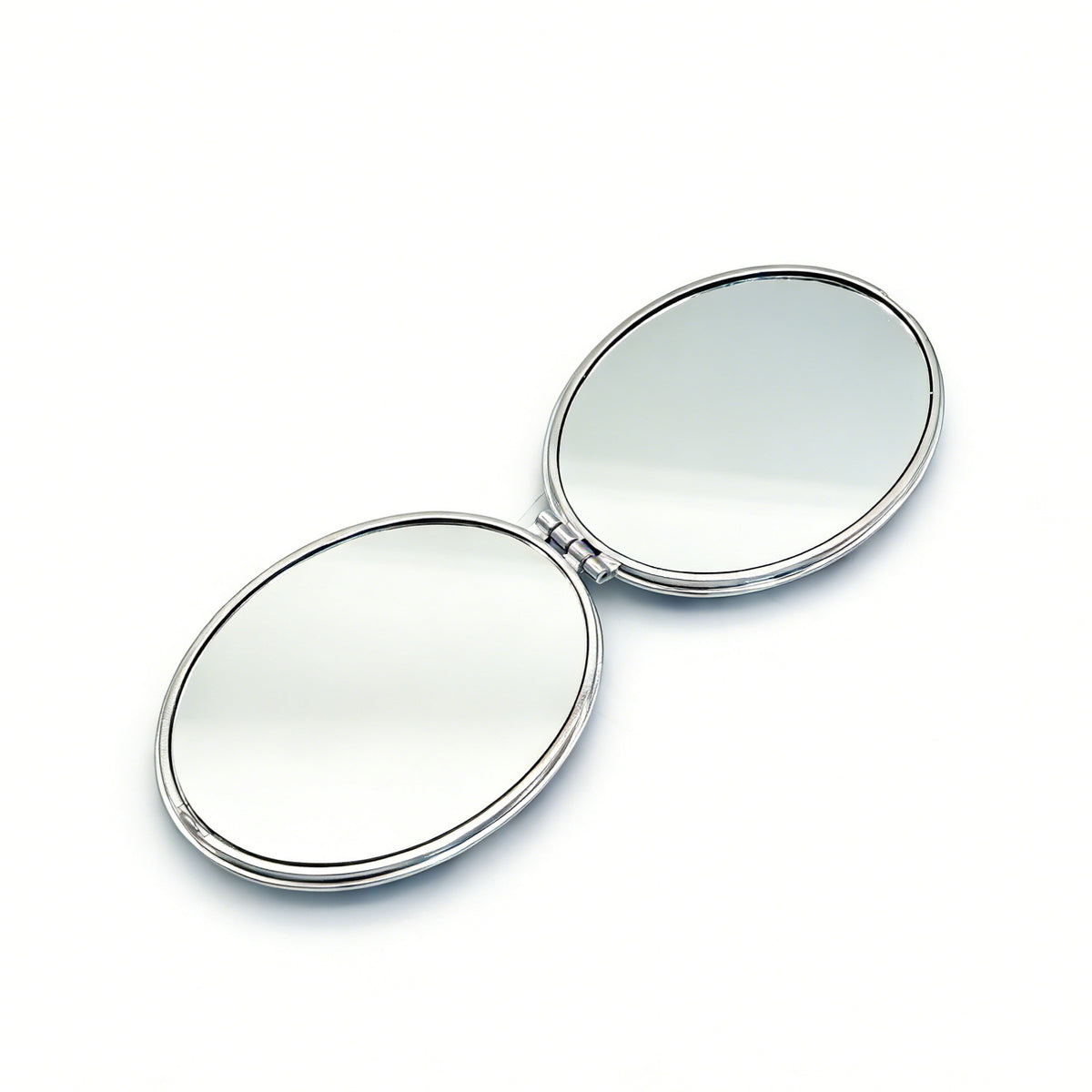 CouldNook Oval Folding Mirror - Patterned Surface And Double Mirror Interior
