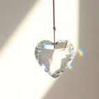 CouldNook Heart Prism Suncatcher - Faceted Crystal Pendant And Hanging Hole