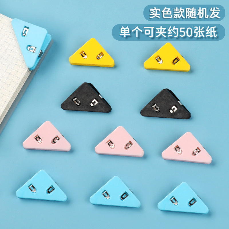CouldNook Paper Corner Clip - Triangular Shape And Rounded Colored Panels