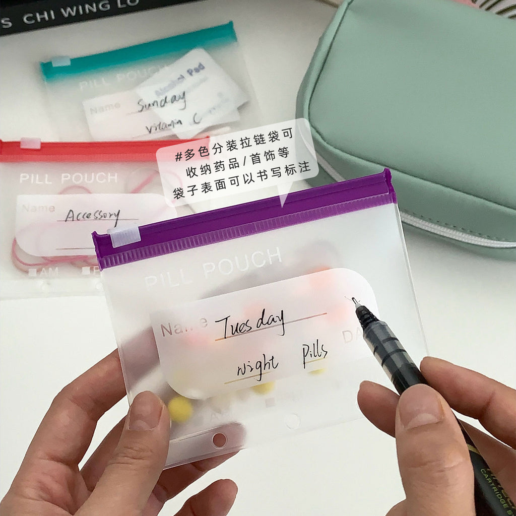 CouldNook Ring-Binder Pill Organizer - Removable Pouches And Zippered Case