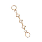 CouldNook Linked Floral Bag Charm Chain - Heart Accent