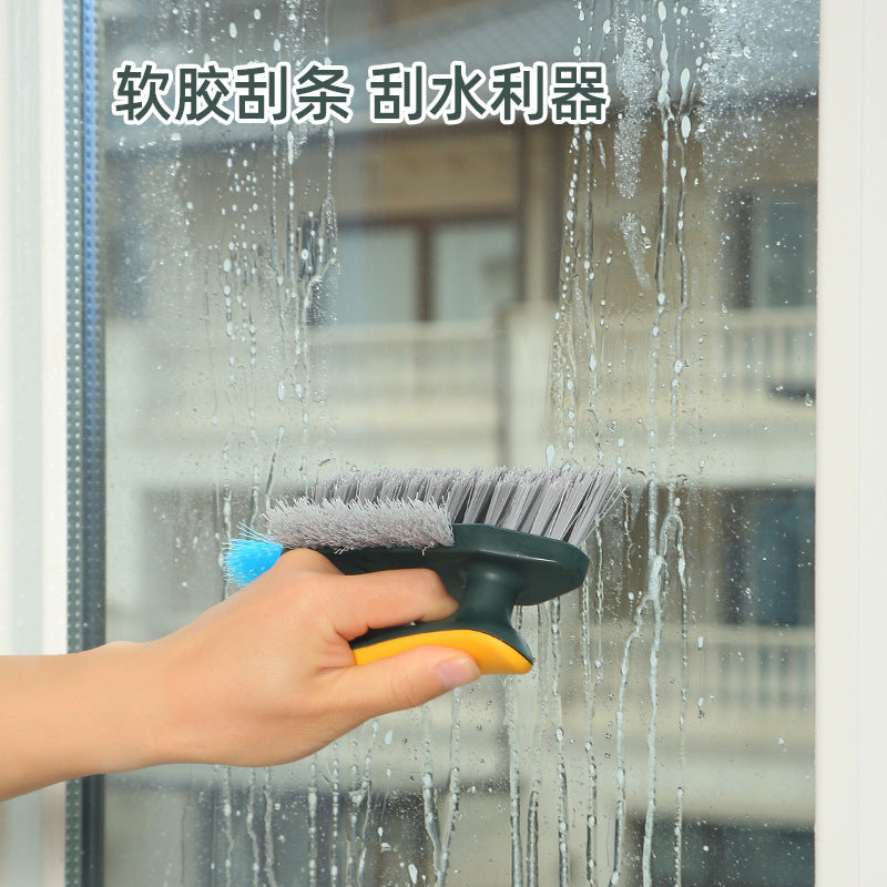 CouldNook Crevice Cleaning Brush - Angled Bristles and Built-In Squeegee