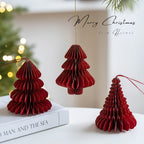 CouldNook Honeycomb Paper Tree Ornament - Layered Folds and Hanging Cord