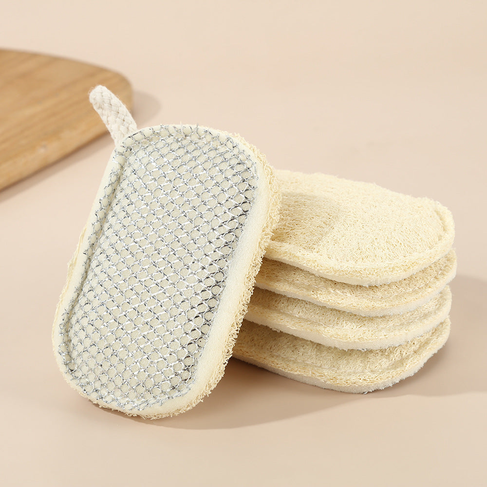 CouldNook Loofah Dish Scrubber - Two Textured Sides And Hanging Loop