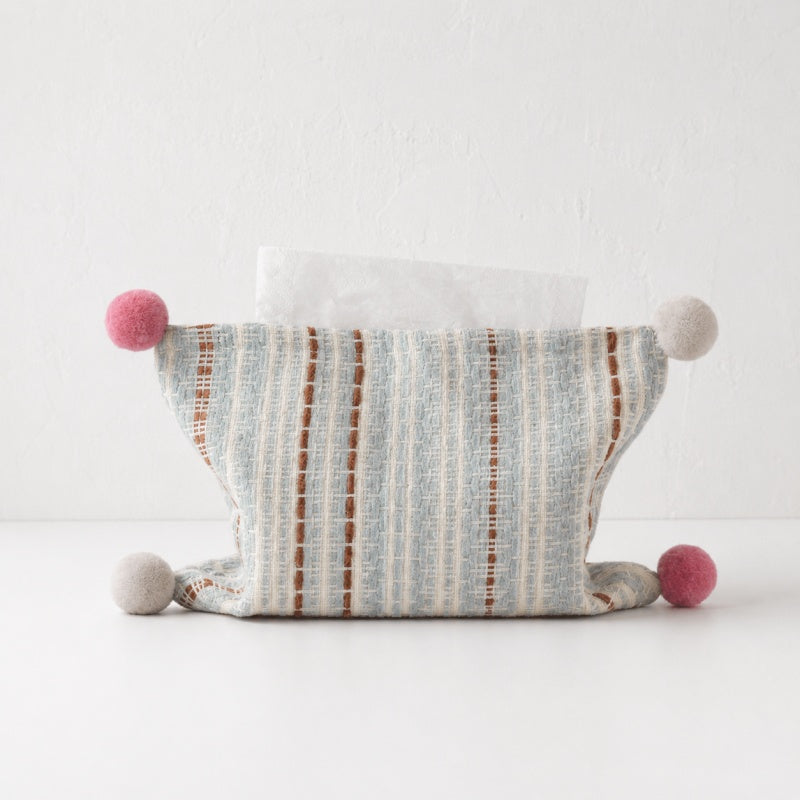 CouldNook Fair Isle Pom-Pom Tissue Sleeve - Aesthetic Woolen Case