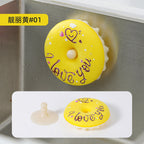 CouldNook Donut Dish Sponge - Printed Icing Face And Suction Holder Options