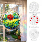 CouldNook Acrylic Puzzle Suncatcher - Round Panel And Colorful Window Artwork