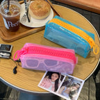 CouldNook PVC Pencil Pouch - Oversized Zip And Transparent Boxy Body