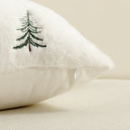 CouldNook Embroidered Winter Cushion Cover - Plush Texture And Seasonal Motifs
