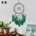 CouldNook Feather Dreamcatcher - Beaded Web And Long Hanging Feather Strands