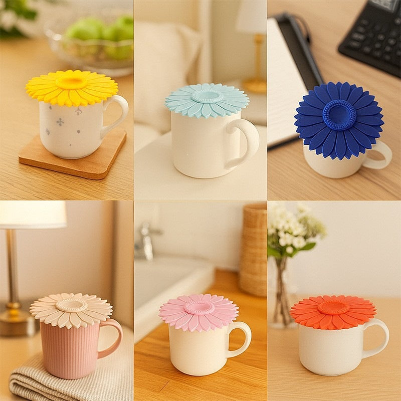 CouldNook Flower Silicone Cup Lid - Petal Outline And Raised Center