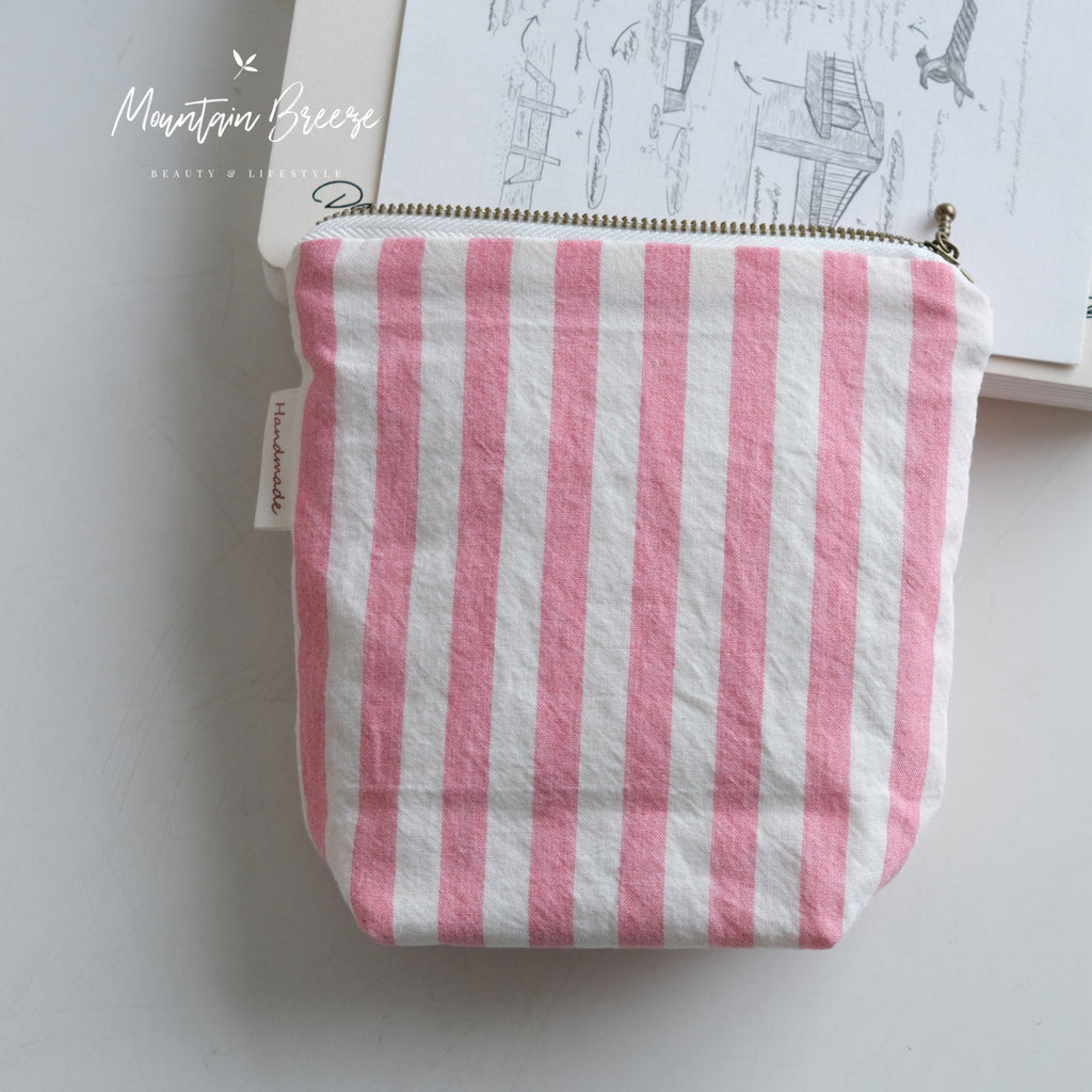 CouldNook Cotton Storage Pouch - Pastel Stripes And Classic Check Choices