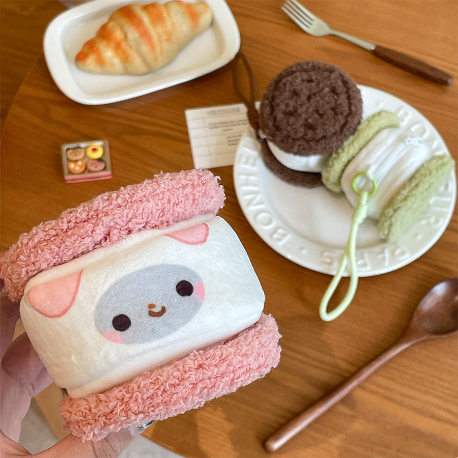 CouldNook Animal Coin Purse - Sandwich Shape And Plush Round Ends