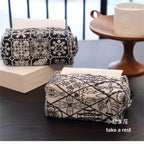 CouldNook Embroidered Tissue Box Cover - Patterned Panels And Zip Access