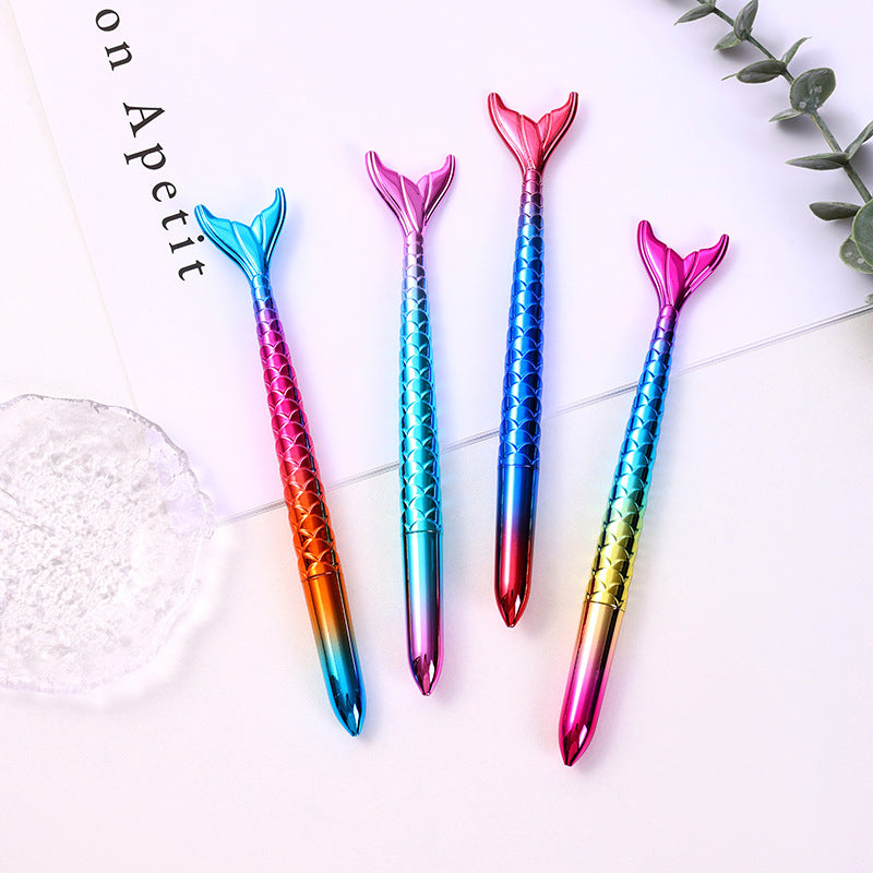 CouldNook Mermaid Tail Pen - Scaled Barrel And Reflective Gradient Finish