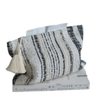 CouldNook Tassel Tissue Pouch - Woven Stripes And Zip Storage