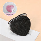 CouldNook Glitter Folding Compact Mirror - Hinged Case And Shaped Outline