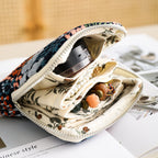 CouldNook Embroidered Jewelry Pouch - Zip Closure and Divided Fabric Interior
