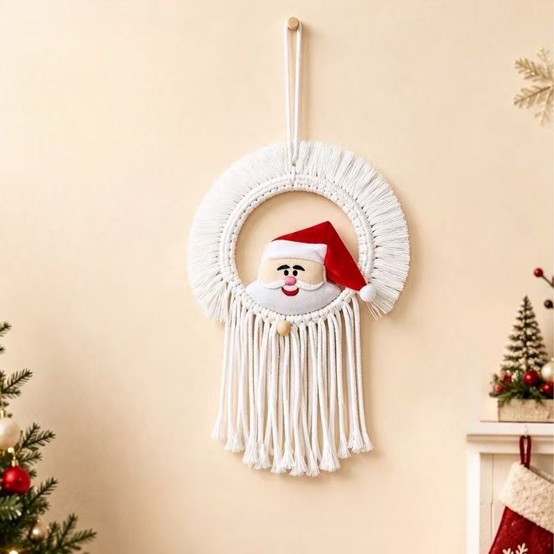 CouldNook Santa Wall Hanging - Circular Cotton Fringe
