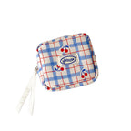 CouldNook Cherry Check Storage Pouch - Rounded Corners And Ribbon Pull