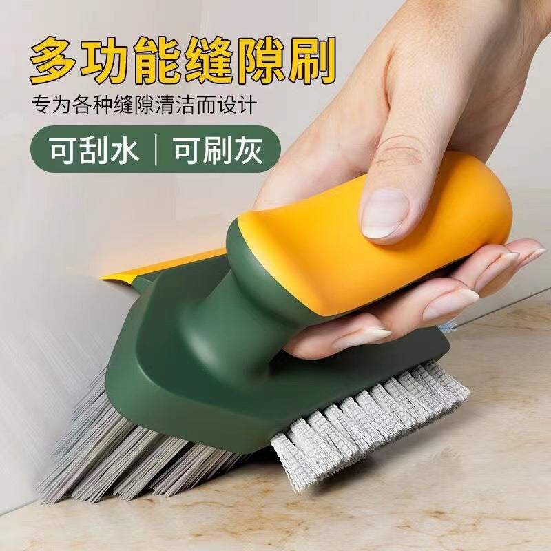 CouldNook Crevice Cleaning Brush - Angled Bristles and Built-In Squeegee