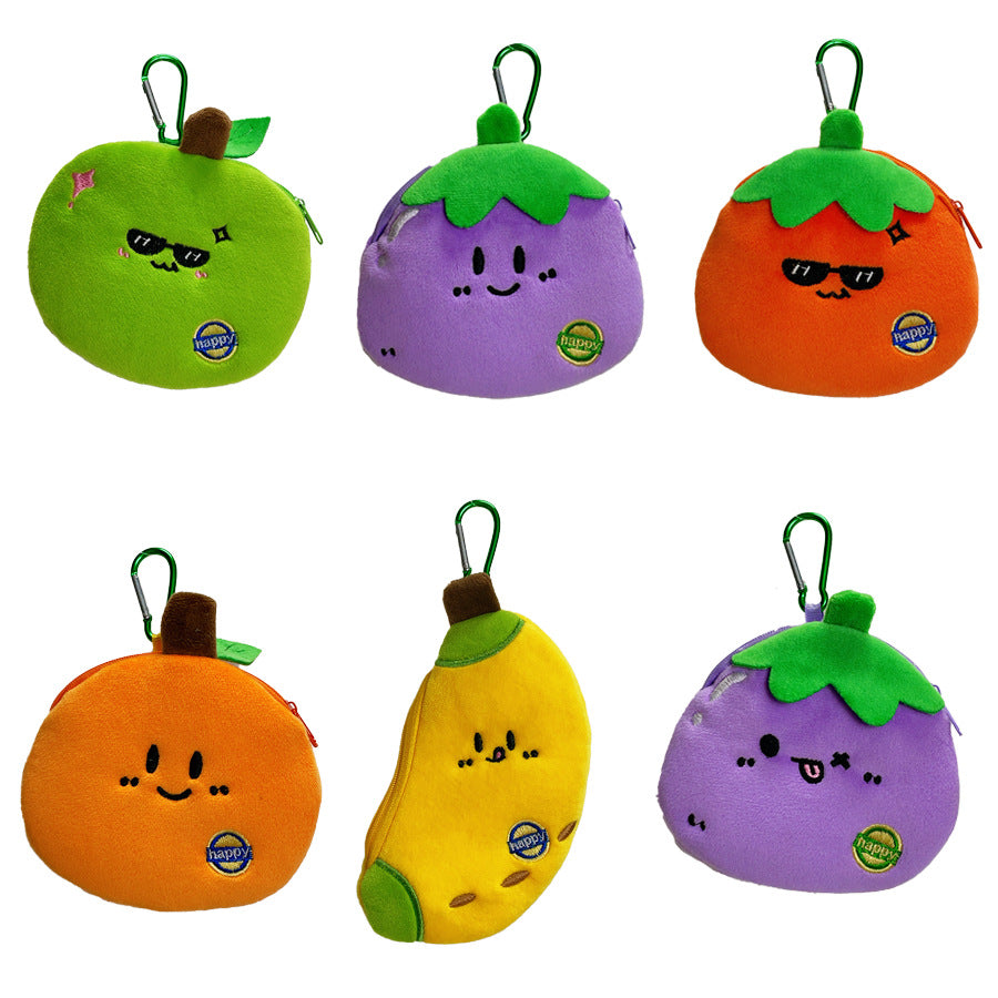 CouldNook Fruit Coin Purse - Plush Characters And Embroidered Expressions