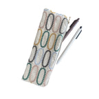 CouldNook Embroidered Pencil Pouch - Textile Motifs And Slim Zip Opening